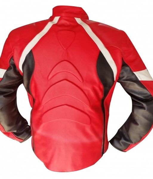 Men's Red & Black Sports Biker Leather Jacket