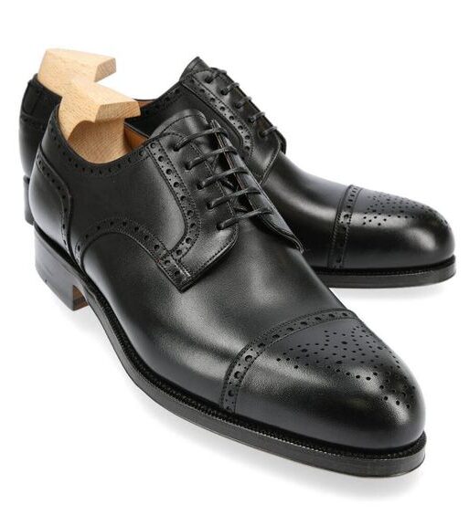 Men's Black Leather Handmade Oxford Shoes