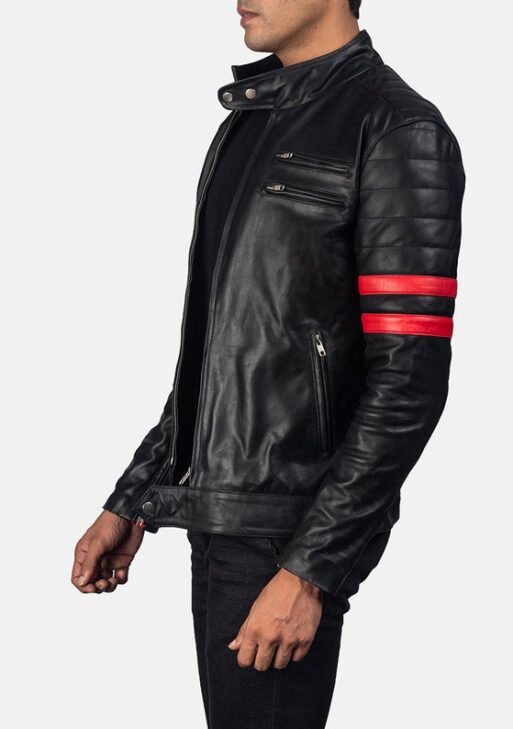 Men's Black Biker Genuine Leather Jacket