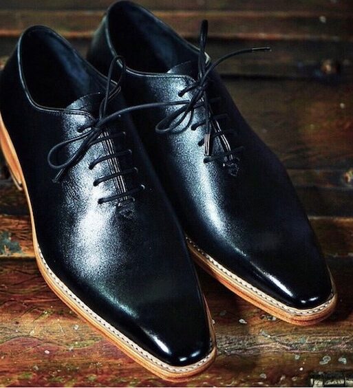Men's Genuine Black Leather Formal Shoes