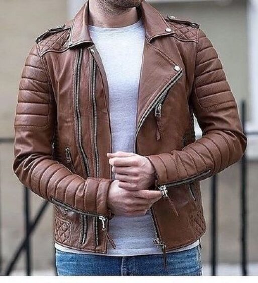Men's Luxury Brown Genuine Leather Jacket