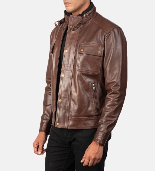 Men's Brown Genuine Leather Jacket